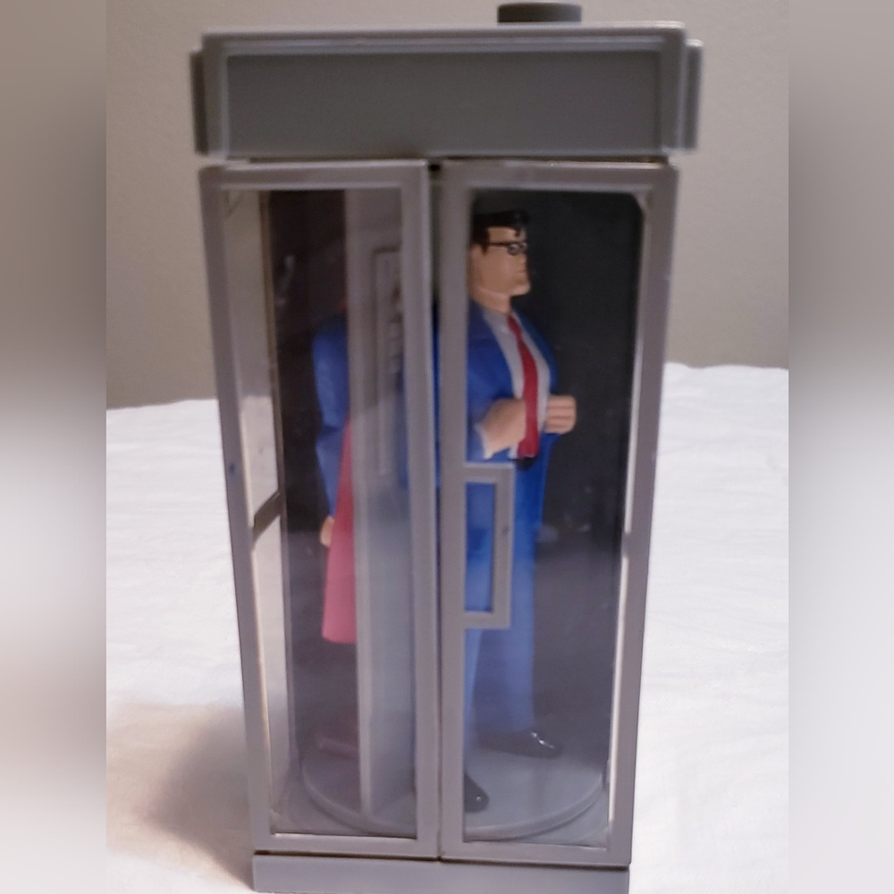 Vintage Spinning Superman Phone Booth - Picture 1 of 8